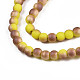 Perles de verre dépoli de galvanoplastie brins EGLA-S195-01A-12-3