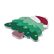 クリスマステーマのアクリルパーツ  帽子  44x38x2mm  穴：1.5mm OACR-E024-01A-3