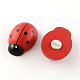 Dyed Beetle Wood Cabochons with Label Paster on Back WOOD-R255-01-2
