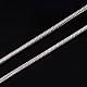 Серебряные латунные ожерелья со змеиной цепочкой X-NJEW-D181-S-2