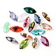Faceted Horse Eye Glass Pointed Back Rhinestone Cabochons RGLA-E005-15x7mm-M-1