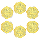 Craspire 144 pz adesivi in rilievo lamina d'oro stella di eccellenza 2 pollici certificato sigilli ufficiali adesivo autoadesivo decorazione medaglia etichette per la laurea buste per medaglie diplomi premi DIY-WH0451-015-1