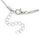 Fée zircone cubique avec collier pendentif coeur avec chaînes de boîte NJEW-C004-01E-4