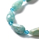 Brins de perles d'amazonite de fleurs naturelles G-B028-A03-4