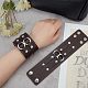 AHANDMAKER Wide Cuff Wrap Gothic Wristband BJEW-WH0020-21P-01-3