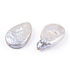 Perle keshi di perle nucleate naturali barocche PEAR-S020-Z01-1-2