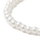 Star & Moon & Imitation Pearl Glass Beaded Stretch Bracelet for Kid BJEW-JB09265-6