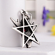 Retro 316 Surgical Stainless Steel Resin Rhinestone Star with Dragon Skull Gothic pendants STAS-E096-54AS-3