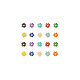 Dikosmetische Emaille-Blumen-Anhänger ENAM-DC0001-24-6