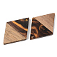 Pendentifs en bois de résine et de noyer RESI-S389-012A-A01-2