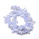 Dentelle bleue naturelle perles de puce agate brins G-E271-01-2