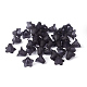 Prussian Blue Frosted Transparent Acrylic Flower Beads X-PLF018-17-3