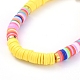 Bracelets élastiques faits à la main de perles heishi en pâte polymère BJEW-JB05079-02-2