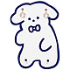 アクリルイヤリングディスプレイフレーム  鉄パーツ  犬  ホワイトスモーク  20.5x14.8x0.3cm  穴：0.52のCM  5個/セット EDIS-WH0032-10-1