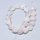 Natürlichen Rosenquarz Perlen Stränge G-S357-E01-07-2