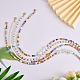 Collane con perline di semi di vetro e perle naturali in stile 4 pz 4 con malocchio per le donne NJEW-SW00013-5