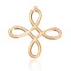 Light Gold Plated Iron Enamel Chinese Knot Big Pendants IFIN-J106-01KCG-2