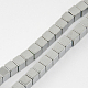 Non-magnetic Synthetic Hematite Beads Strands G-Q876-6mm-7-2