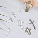 PandaHall Elite about 32pcs Cross Pendants Collection - Antique Bronze Silver Sword Holy Angel Jesus Peace Cross Crucifix Metal Charms for Jewelry Making DIY Findings TIBEP-PH0005-04-6