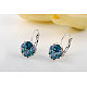 Platinum Plated Fashion Alloy Austrian Crystal Leverback Earrings EJEW-AA00057-51P-2