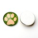 Hundepfotenmuster Muster leuchtende Kuppel/halbrunde Glas-Cabochons mit flacher Rückseite für DIY-Projekte GGLA-L010-10mm-L08-3