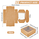 Caja de papel kraft creativa plegable cuadrada CON-WH0089-20C-2