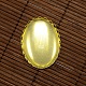 Claro cubierta abovedada cabujón de cristal ovalada de 40x30 mm de latón dorado que hace la foto cabujón de diy DIY-X0108-G-FF-2