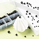340 pz 4 dimensioni fili di perline di pietra nera sintetica G-LS0001-10-5