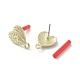Accessoires de boucles d'oreilles en alliage doré EJEW-B036-01G-07-2