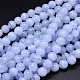 Rangs de perles d'agate en dentelle bleue naturelle de grade aa G-F222-30-6mm-4