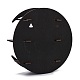 黒い木製の壁掛けクリスタルディスプレイ棚  素朴な占い振り子収納ラック  水晶玉ホルダー  月の満ち欠けの模様  255x255x70~75mm ODIS-C009-01C-3