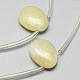 Natural Yellow Jade Beads Strands G-Q948-49-1
