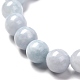 Ensemble de bracelet extensible en perles d'aigue-marine naturelle pour homme femme fille cadeau BJEW-JB06709-13