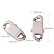 304 Stainless Steel Box Clasps STAS-S080-03B-P-3