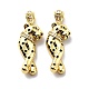 Brass Clear Cubic Zirconia Pendants KK-G446-01G-2