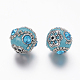 Sky Blue Color Oval Indonesia Beads X-CLAY-G001-2-2