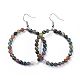 Natural Indian Agate Dangle Earrings EJEW-K077-A07-1