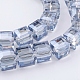 Chapelets de perles en verre transparent électrolytique EGLA-K012-A01-2