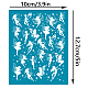 Olycraft 4x5 pouce pochoirs en argile motif de fée sérigraphie pour argile polymère petite fée sérigraphie pochoirs pochoirs de transfert de maille thème magique pochoir en maille pour la fabrication de bijoux en argile polymère DIY-WH0341-267-2
