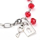 Key & Lock Alloy Charm Bracelets BJEW-JB05349-3