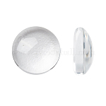 Transparent Glass Cabochons, Half Round/Dome, Clear, 7.5~8x3mm