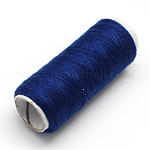 Cordones de hilo de coser de poliéster 402 para tela o diy artesanal, azul medio, 0.1mm, aproximamente 120 m / rollo, 10 rollos / bolsa