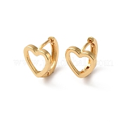 Серьги-кольца из латуни с полым сердцем для женщин KK-O142-05G