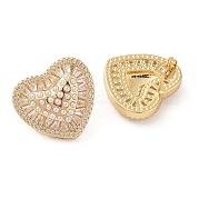 Серьги-гвоздики из латуни с микро-паве EJEW-G394-37G
