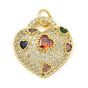Подвески из кубического циркония с покрытием из латуни KK-U029-08G-02