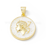 Подвески из латуни с эмалью в стойку KK-B065-04G-04