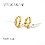 Элегантные серьги-кольца из нержавеющей стали QA3505-4