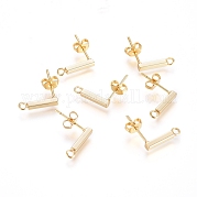 Латунные серьги-гвоздики KK-G389-37G