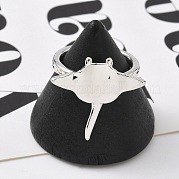 Латунь манжеты кольца RJEW-H256-23P