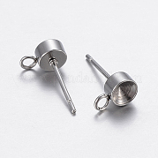 Серьги-гвоздики из нержавеющей стали 304 STAS-P198-19D